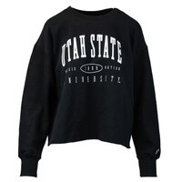 Women's Utah State Aggie Nation Crew Sweatshirt black